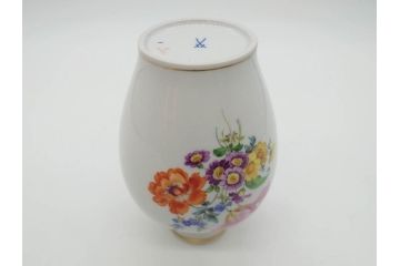 ドイツ　マイセン　Meissen　ベーシックフラワー　五つ花　蓋付　約22cm　鮮やかな花達が空間に華やぎをもたらすフラワーベース(花瓶、花入れ、飾り壺、壷、花器)(R-074978)