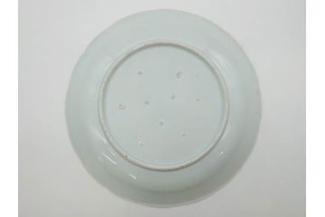 江戸期　古伊万里　染付　龍図　約32cm　1尺皿　藍色の濃淡で表現された迫力のある大皿(輪花、和皿、和食器、一尺)(R-074988)