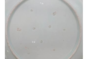 江戸期　古伊万里　染付　龍図　約32cm　1尺皿　藍色の濃淡で表現された迫力のある大皿(輪花、和皿、和食器、一尺)(R-074988)