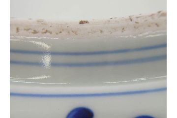 江戸期　成化年製　古伊万里　染付　蛸唐草文　松竹梅図　約45cm　1尺4寸皿　職人による丁寧な絵付けが目を惹く大皿(和皿、和食器、一尺四寸)(R-074989)