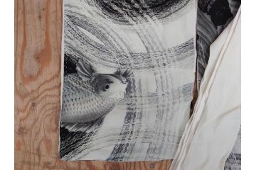 大正〜昭和初期　アンティーク　縮緬(ちりめん)　子供着物　金魚(子ども、古布、リメイク、衣装、大正ロマン、レトロ、Japanese KIMONO)(R-074991)