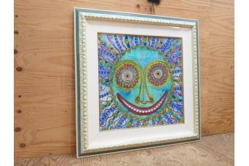 真作　現在入手困難!!　オーストラリア画家　エイリアン・ロメリー　Ariane Roemmele　外面の顔(絵画、額装、箱付き)(R-074992)