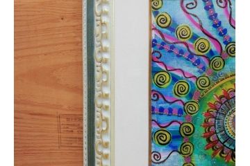 真作　現在入手困難!!　オーストラリア画家　エイリアン・ロメリー　Ariane Roemmele　外面の顔(絵画、額装、箱付き)(R-074992)