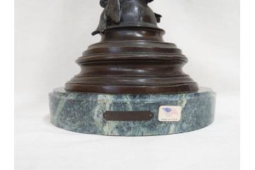 フランスの彫刻家　J Coutan ROME　ジュール・フェリックス・クータン　キューピッド　高さ約70.5cm　重量約11.7kg　細部の意匠に職人のこだわりを感じるブロンズ像(Jules Felix Coutan、Cupid、置物、オブジェ)(R-074993)