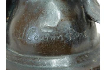 フランスの彫刻家　J Coutan ROME　ジュール・フェリックス・クータン　キューピッド　高さ約70.5cm　重量約11.7kg　細部の意匠に職人のこだわりを感じるブロンズ像(Jules Felix Coutan、Cupid、置物、オブジェ)(R-074993)