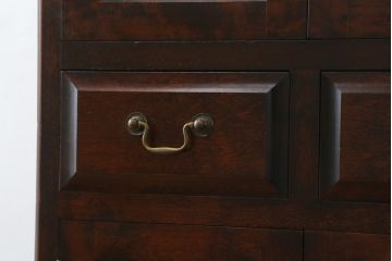 和製ビンテージ　民芸家具　クラシカルな佇まいが魅力的なハンガーポール付き縦型キャビネット(ワードローブ、洋服タンス、衣装タンス、収納棚、戸棚、ヴィンテージ)(R-075009)
