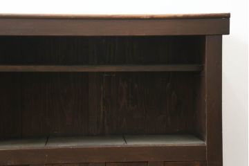 和製アンティーク　前面欅(ケヤキ)材　檜(ヒノキ)材　長い歳月を重ねた味わいが魅力の五尺水屋箪笥サイドボード(時代箪笥、収納棚、戸棚、引き出し、サイドキャビネット、テレビ台、テレビボード)(R-075015)