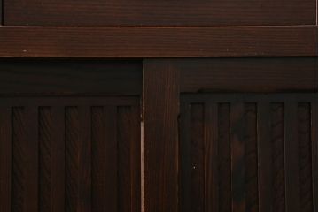 中古　美品　上質な和の空間を演出する二段重ね水屋箪笥(食器棚、茶箪笥、キャビネット、収納棚、戸棚、店舗什器)(R-075017)