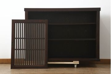 中古　美品　上質な和の空間を演出する水屋箪笥サイドボード(サイドキャビネット、収納棚、戸棚)(R-075018)