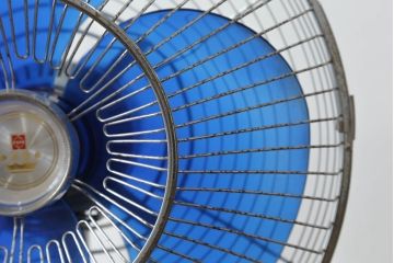 レトロ雑貨　激レア!!　松下電器産業　大型　F-35VG　ナショナル扇風機　箱付き(National、ELECTRIC FAN、3枚羽)(R-075044)