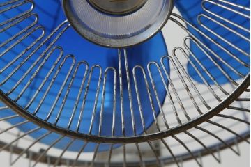 レトロ雑貨　激レア!!　松下電器産業　大型　F-35VG　ナショナル扇風機　箱付き(National、ELECTRIC FAN、3枚羽)(R-075044)