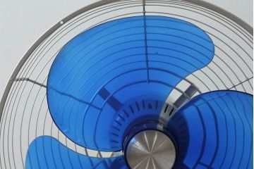 レトロ雑貨　激レア!!　松下電器産業　大型　F-35VG　ナショナル扇風機　箱付き(National、ELECTRIC FAN、3枚羽)(R-075044)
