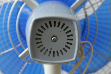 レトロ雑貨　激レア!!　松下電器産業　大型　F-35VG　ナショナル扇風機　箱付き(National、ELECTRIC FAN、3枚羽)(R-075044)