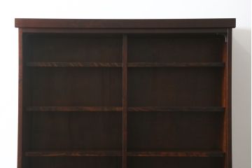中古　美品　民芸家具　和光　NEW北樹　水屋115K　上質な和の空間を演出する二段重ね水屋箪笥(食器棚、茶箪笥、重ねタンス、キャビネット、収納棚、戸棚、店舗什器)(R-075046)