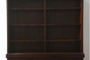 中古　美品　民芸家具　和光　NEW北樹　水屋115K　上質な和の空間を演出する二段重ね水屋箪笥(食器棚、茶箪笥、重ねタンス、キャビネット、収納棚、戸棚、店舗什器)(R-075046)