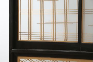 和製ビンテージ　上品な和の空間におすすめの組子衝立て(つい立て、衝い立て、仕切り、パーテーション、店舗什器、ヴィンテージ)(R-075047)