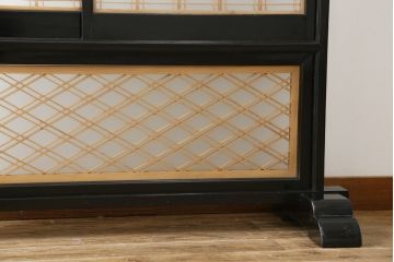 和製ビンテージ　上品な和の空間におすすめの組子衝立て(つい立て、衝い立て、仕切り、パーテーション、店舗什器、ヴィンテージ)(R-075047)