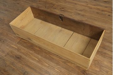 和製アンティーク　前面栗材　和の空間を引き立てる二段重ね米沢箪笥(重ね箪笥、和たんす、時代箪笥、衣装箪笥、収納タンス、引き出し)(R-075059)