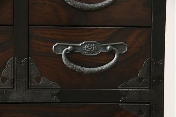 中古　民芸家具　上質な和の雰囲気香る階段箪笥(和箪笥、整理たんす、収納タンス、引き出し)(R-075073)