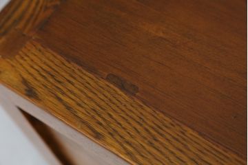 和製ビンテージ　美品!!　楡(ニレ)材　希少な両面使い　美しい木目と品のある佇まいが魅力の水屋箪笥(収納棚、戸棚、食器棚、ビンテージ)(R-075074)
