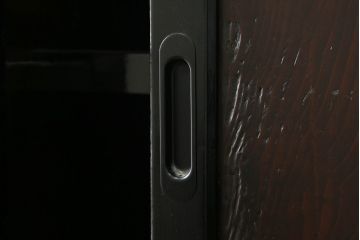 和製アンティーク　美品!!　シックな佇まいが目を惹く会津二段重ね水屋箪笥(収納棚、キャビネット、食器棚、戸棚、重ねタンス)(R-075076)