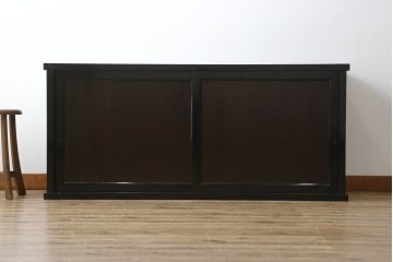 和製アンティーク　美品!!　シックな佇まいが目を惹く会津水屋箪笥サイドボード(収納棚、サイドキャビネット、食器棚、戸棚、テレビ台、テレビボード)(R-075077)