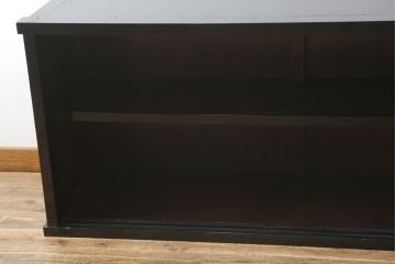 和製アンティーク　美品!!　シックな佇まいが目を惹く会津水屋箪笥サイドボード(収納棚、サイドキャビネット、食器棚、戸棚、テレビ台、テレビボード)(R-075077)