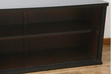和製アンティーク　美品!!　シックな佇まいが目を惹く会津水屋箪笥サイドボード(収納棚、サイドキャビネット、食器棚、戸棚、テレビ台、テレビボード)(R-075077)