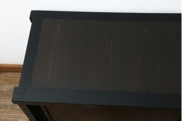 和製アンティーク　美品!!　シックな佇まいが目を惹く会津水屋箪笥サイドボード(収納棚、サイドキャビネット、食器棚、戸棚、テレビ台、テレビボード)(R-075077)