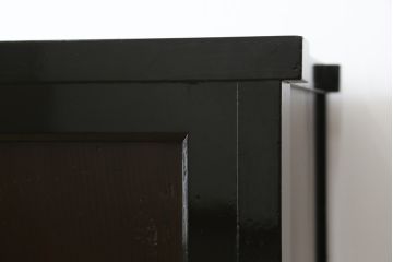 和製アンティーク　美品!!　シックな佇まいが目を惹く会津水屋箪笥サイドボード(収納棚、サイドキャビネット、食器棚、戸棚、テレビ台、テレビボード)(R-075077)