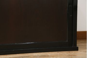 和製アンティーク　美品!!　シックな佇まいが目を惹く会津水屋箪笥サイドボード(収納棚、サイドキャビネット、食器棚、戸棚、テレビ台、テレビボード)(R-075077)