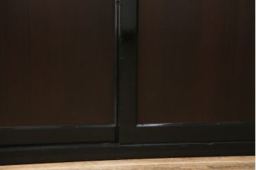 和製アンティーク　美品!!　シックな佇まいが目を惹く会津水屋箪笥サイドボード(収納棚、サイドキャビネット、食器棚、戸棚、テレビ台、テレビボード)(R-075077)