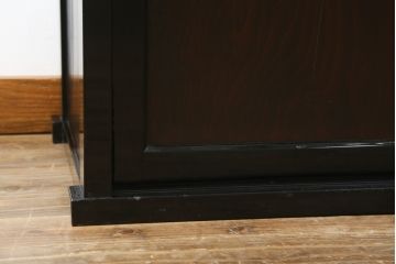 和製アンティーク　美品!!　シックな佇まいが目を惹く会津水屋箪笥サイドボード(収納棚、サイドキャビネット、食器棚、戸棚、テレビ台、テレビボード)(R-075077)