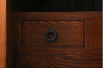中古　美品!!　楡(ニレ)材　組み合わせ式　収納力抜群!!金具の素敵な両面使いできる階段箪笥(和箪笥、和タンス、収納箪笥)(R-075079)