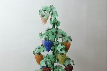 中古　イタリア製　トーソー社(TOSO CESARE)　ムラーノガラス(Murano　Glass)　ブドウ(葡萄、ぶどう)　13灯　空間のアクセントになるスタンドライト(フロアスタンド、スタンド照明、フロア照明、ベネチアングラス、ヴェネチアングラス、ムラノガラス)(※商品画像はイメージです)(定価約130万円)(R-075080)