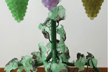中古　イタリア製　トーソー社(TOSO CESARE)　ムラーノガラス(Murano　Glass)　ブドウ(葡萄、ぶどう)　13灯　空間のアクセントになるスタンドライト(フロアスタンド、スタンド照明、フロア照明、ベネチアングラス、ヴェネチアングラス、ムラノガラス)(※商品画像はイメージです)(定価約130万円)(R-075080)