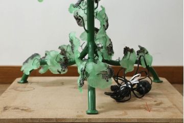 中古　イタリア製　トーソー社(TOSO CESARE)　ムラーノガラス(Murano　Glass)　ブドウ(葡萄、ぶどう)　13灯　空間のアクセントになるスタンドライト(フロアスタンド、スタンド照明、フロア照明、ベネチアングラス、ヴェネチアングラス、ムラノガラス)(※商品画像はイメージです)(定価約130万円)(R-075080)