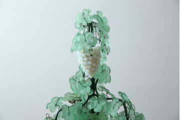 中古　イタリア製　トーソー社(TOSO CESARE)　ムラーノガラス(Murano　Glass)　ブドウ(葡萄、ぶどう)　13灯　空間のアクセントになるスタンドライト(フロアスタンド、スタンド照明、フロア照明、ベネチアングラス、ヴェネチアングラス、ムラノガラス)(定価約130万円)(R-075080)