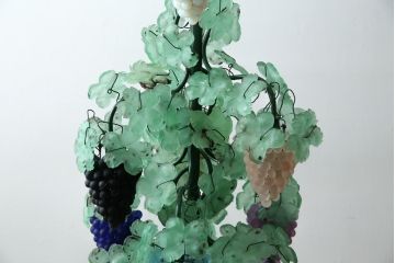 中古　イタリア製　トーソー社(TOSO CESARE)　ムラーノガラス(Murano　Glass)　ブドウ(葡萄、ぶどう)　13灯　空間のアクセントになるスタンドライト(フロアスタンド、スタンド照明、フロア照明、ベネチアングラス、ヴェネチアングラス、ムラノガラス)(定価約130万円)(R-075080)