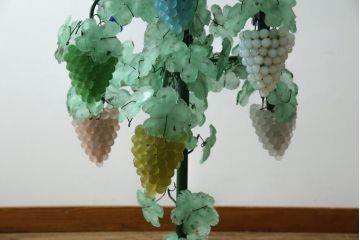 中古　イタリア製　トーソー社(TOSO CESARE)　ムラーノガラス(Murano　Glass)　ブドウ(葡萄、ぶどう)　13灯　空間のアクセントになるスタンドライト(フロアスタンド、スタンド照明、フロア照明、ベネチアングラス、ヴェネチアングラス、ムラノガラス)(定価約130万円)(R-075080)