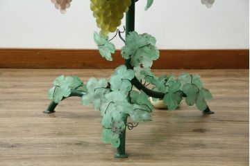 中古　イタリア製　トーソー社(TOSO CESARE)　ムラーノガラス(Murano　Glass)　ブドウ(葡萄、ぶどう)　13灯　空間のアクセントになるスタンドライト(フロアスタンド、スタンド照明、フロア照明、ベネチアングラス、ヴェネチアングラス、ムラノガラス)(定価約130万円)(R-075080)