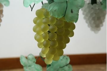 中古　イタリア製　トーソー社(TOSO CESARE)　ムラーノガラス(Murano　Glass)　ブドウ(葡萄、ぶどう)　13灯　空間のアクセントになるスタンドライト(フロアスタンド、スタンド照明、フロア照明、ベネチアングラス、ヴェネチアングラス、ムラノガラス)(定価約130万円)(R-075080)