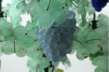 中古　イタリア製　トーソー社(TOSO CESARE)　ムラーノガラス(Murano　Glass)　ブドウ(葡萄、ぶどう)　13灯　空間のアクセントになるスタンドライト(フロアスタンド、スタンド照明、フロア照明、ベネチアングラス、ヴェネチアングラス、ムラノガラス)(定価約130万円)(R-075080)