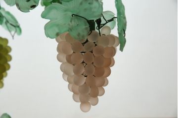 中古　イタリア製　トーソー社(TOSO CESARE)　ムラーノガラス(Murano　Glass)　ブドウ(葡萄、ぶどう)　13灯　空間のアクセントになるスタンドライト(フロアスタンド、スタンド照明、フロア照明、ベネチアングラス、ヴェネチアングラス、ムラノガラス)(定価約130万円)(R-075080)