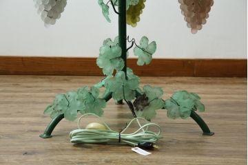 中古　イタリア製　トーソー社(TOSO CESARE)　ムラーノガラス(Murano　Glass)　ブドウ(葡萄、ぶどう)　13灯　空間のアクセントになるスタンドライト(フロアスタンド、スタンド照明、フロア照明、ベネチアングラス、ヴェネチアングラス、ムラノガラス)(定価約130万円)(R-075080)