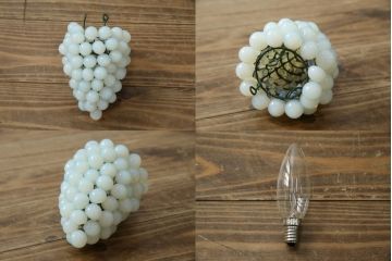 中古　イタリア製　トーソー社(TOSO CESARE)　ムラーノガラス(Murano　Glass)　ブドウ(葡萄、ぶどう)　13灯　空間のアクセントになるスタンドライト(フロアスタンド、スタンド照明、フロア照明、ベネチアングラス、ヴェネチアングラス、ムラノガラス)(定価約130万円)(R-075080)