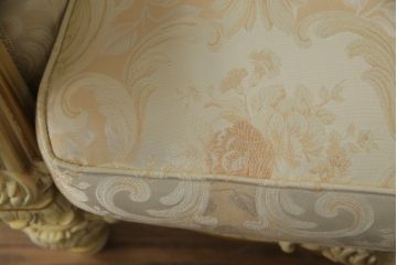 中古　イタリア高級家具　SILIK(シリック)　ロココ調　優雅で上品な空間づくりにぴったりな1人掛けソファ(一人掛けソファ、1P、アームソファ)(R-075092)