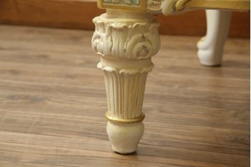 中古　イタリア高級家具　SILIK(シリック)　ロココ調　優雅で上品な空間づくりにぴったりな1人掛けソファ(一人掛けソファ、1P、アームソファ)(R-075092)