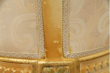 中古　イタリア高級家具　SILIK(シリック)　ロココ調　優雅で上品な空間づくりにぴったりな1人掛けソファ(一人掛けソファ、1P、アームソファ)(R-075092)