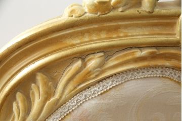 中古　イタリア高級家具　SILIK(シリック)　ロココ調　優雅で上品な空間づくりにぴったりな1人掛けソファ(一人掛けソファ、1P、アームソファ)(R-075092)